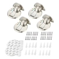 Genérico - Pack 4 Topes Magnéticos Para Puerta Acero Inoxidable