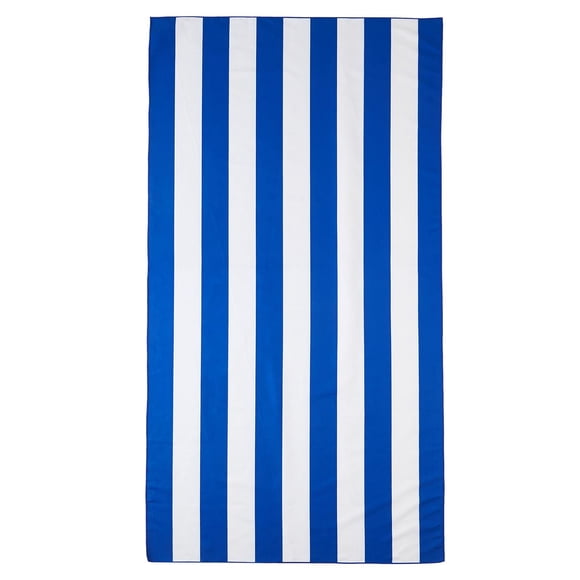 Toalla de playa a rayas, toalla de baño, toalla de playa, toalla de baño súper absorbente de gran tamaño, toalla de piscina para acampar, Spa, baño, p Azul