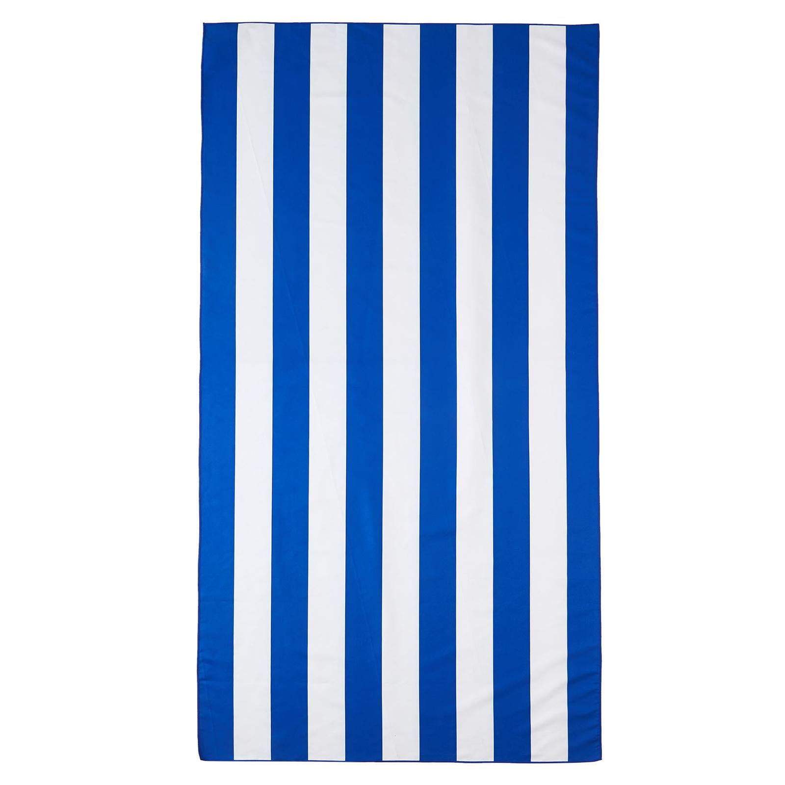 Magideal - Toalla De Playa A Rayas, Toalla De Baño, Toalla De Playa, Toalla De Baño Súper Absorbente De Gran Tamaño, Toalla De Piscina Para Acampar, Spa, Baño, P Azul