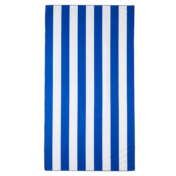 Toalla de playa a rayas, toalla de baño, toalla de playa, toalla de baño súper absorbente de gran tamaño, toalla de piscina para acampar, Spa, baño, p Azul