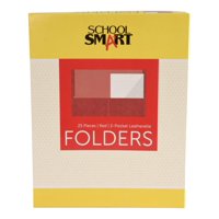Folder School Smart Extra Grande Con Bolsillos, 9 X 12 Pulgadas, Rojo (25)