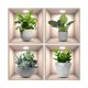 thumbnail image 2 of 4 Pegatinas De Pared Con Plantas Verdes Para Comedor, Oficina, Decoración Del Hogar, Despegar Y Pegar Con Maceta Gris, 2 of 5