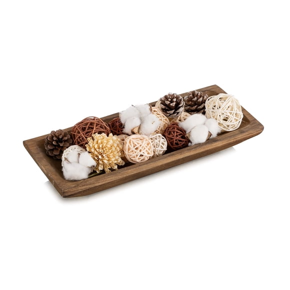 Cuenco decorativo de madera para masa, centro de mesa de madera Hanobe