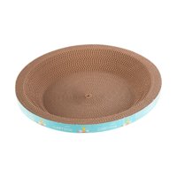 Magideal - Cama Rascadora De Cartón Para Gatos, Almohadilla Rascadora Para Gatos Pequeños, Medianos Y Grandes, Almohadilla Rascadora, Tabla Rascadora, Descanso Y Redonda Mediana