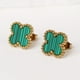 thumbnail image 4 of Elegant Four-Leaf Clover Stud Earrings - Stainless Steel with 14K Gold Plating - Perfect Gift for Women, 4 of 4