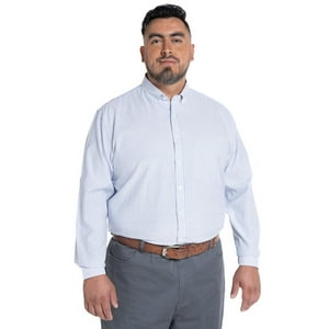 Kotting - Camisa Oxford Listada Regular Fit Azul Cielo M