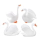 thumbnail image 3 of 4x Mini Figuras De Cisnes, Adorno De Mesa Pequeño De Resina Para Escritorio, Estantería De Patio, 3 of 5