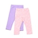 thumbnail image 1 of Calza Bebe Niña Bipack Solida + Print Rosado Corona, 1 of 5