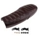 thumbnail image 2 of 63cm Motorcycle Cafe Racer Vintage Seat Flat Brat Saddle Cushion Brown, 2 of 5