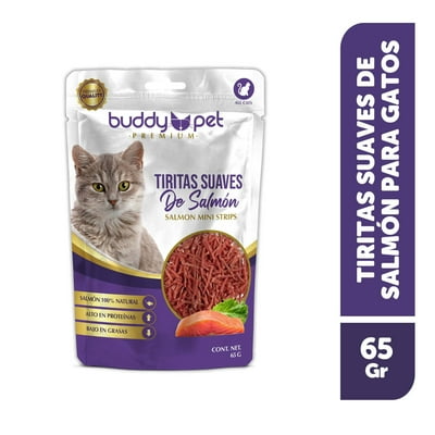 Alimento Húmedo Para Gato Tiritas Suaves De Salmón 65 G Buddy Pet