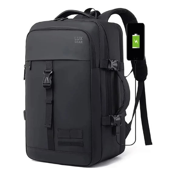Mochila Notebook 15,6'' Luxgear Luxor Oficina Viaje Imperm Negro