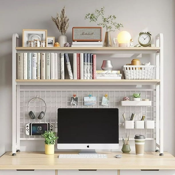 Organizador De Escritorio Multifuncional Con Repisa Metal