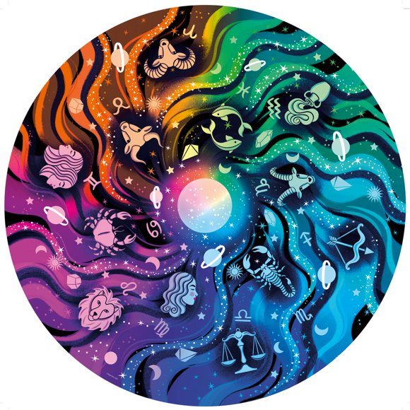 Rompecabezas Ravensburger Circle of Colors Astrology, 500 piezas