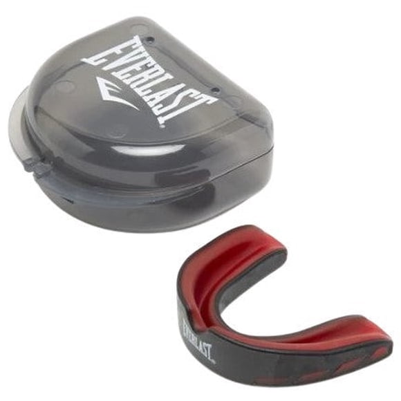 Protector bucal simple negro negro/rojo