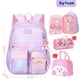 thumbnail image 1 of Kawaii Elementary Student Backpack Starry Rainbow Bookbag Large Capacity Schoolbag Set Multifunction School Bags for Children, 1 of 3