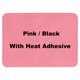 thumbnail image 1 of Paquete De 100 Parches Rectangulares En Blanco De Leatherette Grabable Láser Rosa negro, 1 of 1
