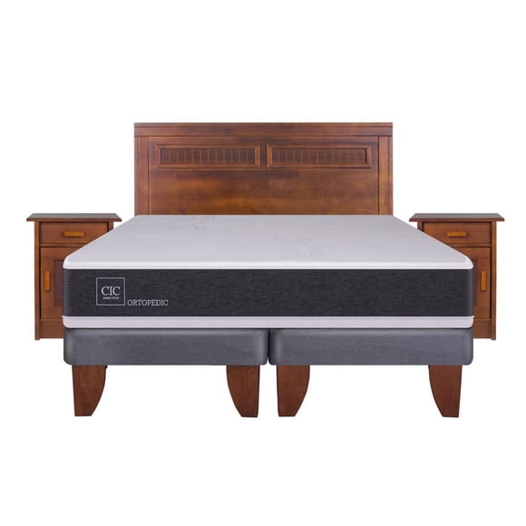 Cama Europea Europea New Ortopedic 2P Bd Milan S 2 Plaza Base Dividida