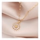 thumbnail image 4 of Collar Flor Girasol Cristales Zirconia Galvanizado Oro 14k, 4 of 4