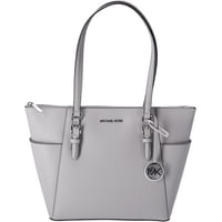 Cartera Michael Kors Charlotte Grande Cuero Saffiano Gris Perla