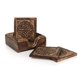 thumbnail image 1 of Absorbente de madera hecho a mano con soporte, 4 unidades, de Coasters Store Indya, 1 of 2