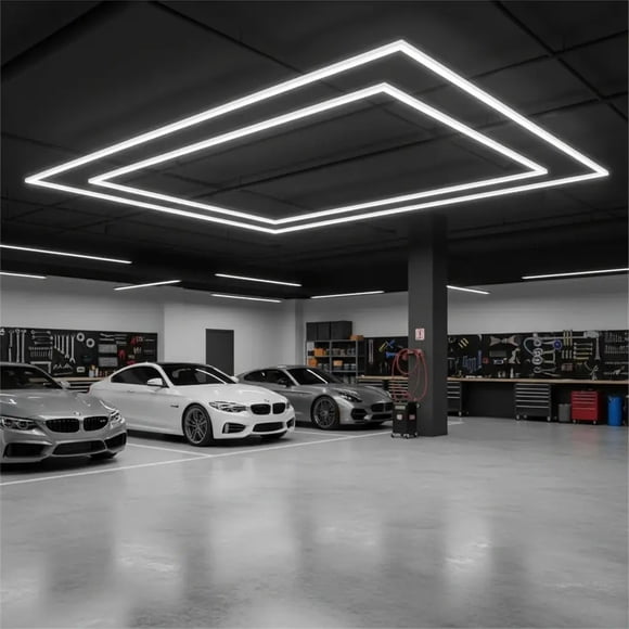 Luz Led Hexagonal. 6500k. Luz Garage . Rectangular. 400 Watt