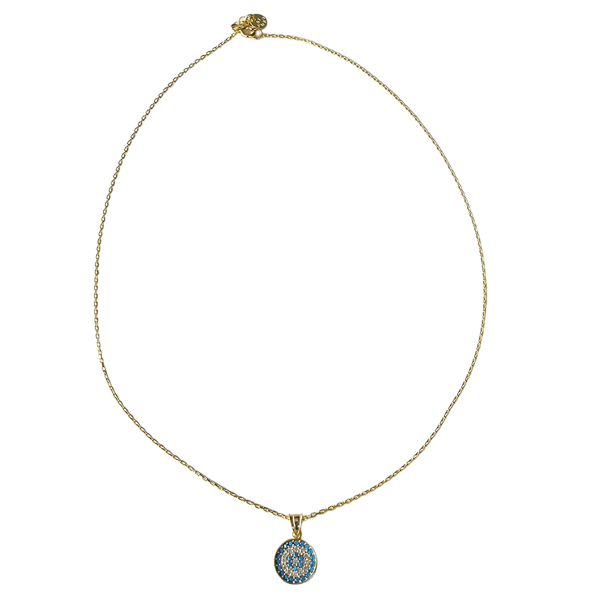 By Turquía - Collar Goz Turkuaz R Plata 925