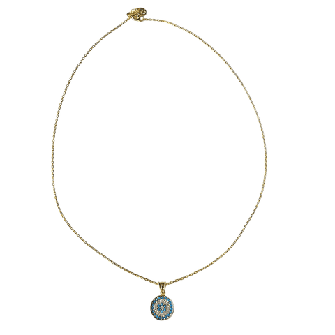 By Turquía - Collar Goz Turkuaz R Plata 925