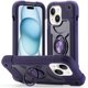 thumbnail image 1 of Funda para Apple iPhone 15 Plus de 6.7 Pulgadas con Soporte de Doble Anillo, Soporte Giratorio de 360°, PC+silicona, Cubierta de Teléfono a Prueba de Golpes de Grado Militar de Alta Resistencia,, 1 of 6