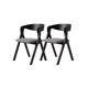 thumbnail image 1 of Pack 2 Sillas de comedor de Madera Oporto - Negro, 1 of 3