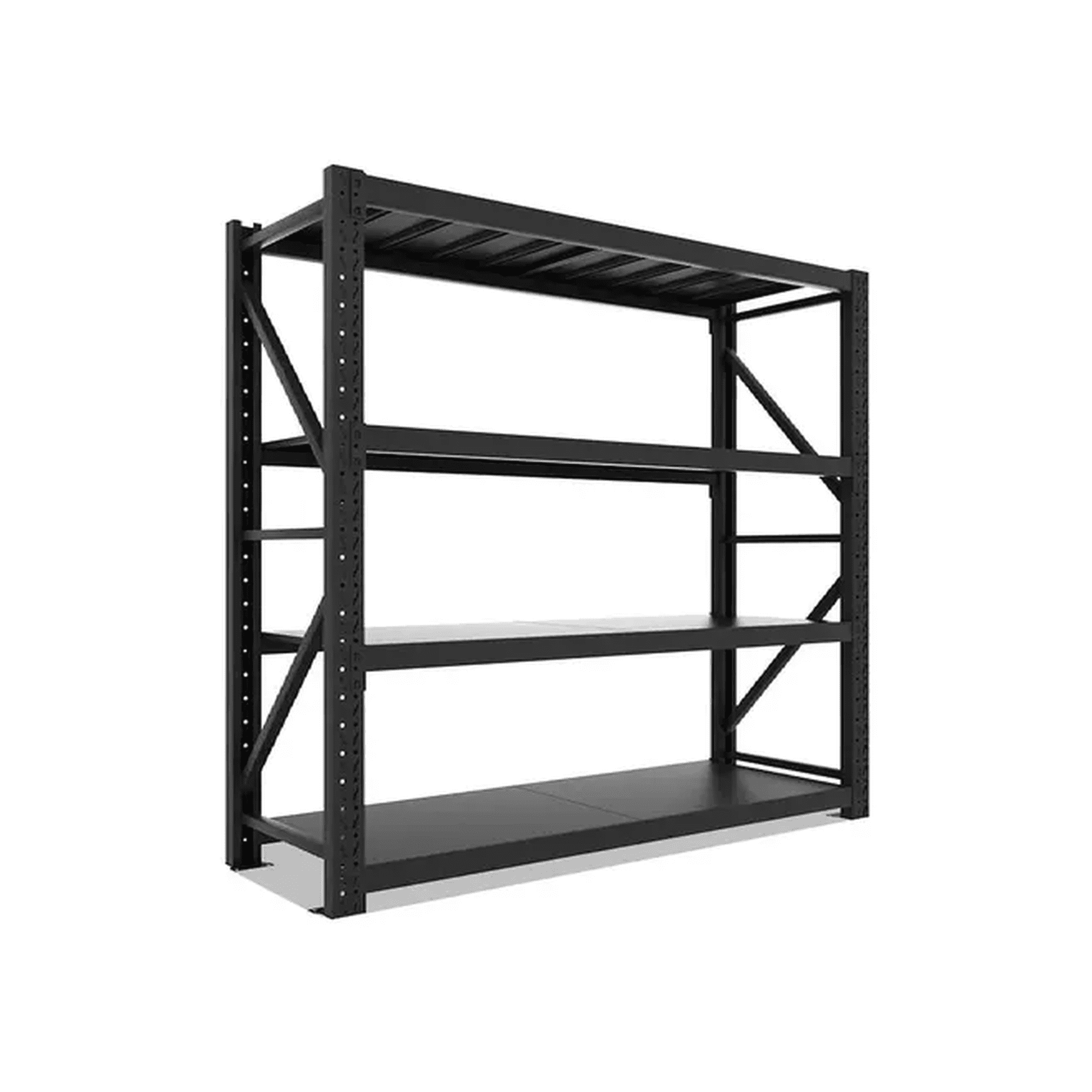 Genérico - Estante Metálico Negro Rack 200x200x60cm 800kg Armado Rápido