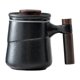 thumbnail image 1 of Taza De Té De Cerámica Con Tapa De Filtro Mango De Madera Para Té Negro, 1 of 5