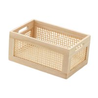 Bothyi - Caja De Almacenamiento De Artículos Varios, Cesta De Almacenamiento Con Marco De Madera De Juguete Para Escritorio, Cocina, Dormitorio, Grande