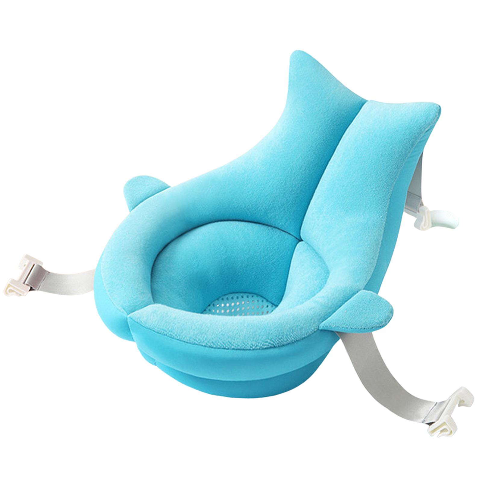 Ioensy - Bañera Para Bebé Asiento Forma De Ballena Antideslizante Ajustable Cómodo Infantil Azul