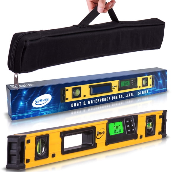 Nivel digital Shefio Smart Level de 24 pulgadas IP54 con baterías