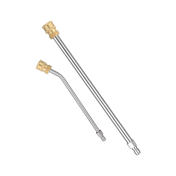 2 Piezas Varillas de Extensión de Lavadora a Presión Varilla Extendida de Lavadora 4000 PSI Varilla Recta de Conexión Rápida de Latón Resistente Varil