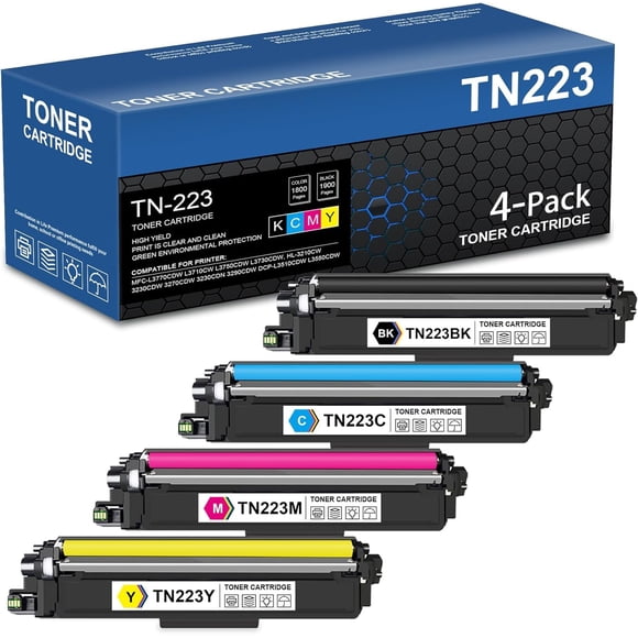 Cartuchos De Tóner Tn223 Paquete De 4 Para Impresoras Brother
