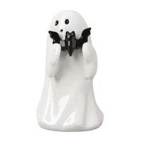 Magideal - Estatua De Espíritu De Halloween Pequeña Figura De Espíritu Aterrador Decoración De Halloween Espeluznante Escultura De Espíritu Lindo Para Decoración Sosteniendo Partes Negras