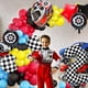 thumbnail image 4 of Set de decoración con globos a cuadros para fiesta temática de 2 coches de carreras, 4 of 7