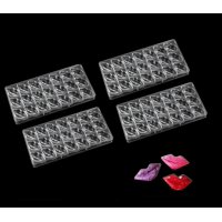 Genérico - Pack X4 Molde Chocolate Acrilico Moldes Chocolate Molde Beso