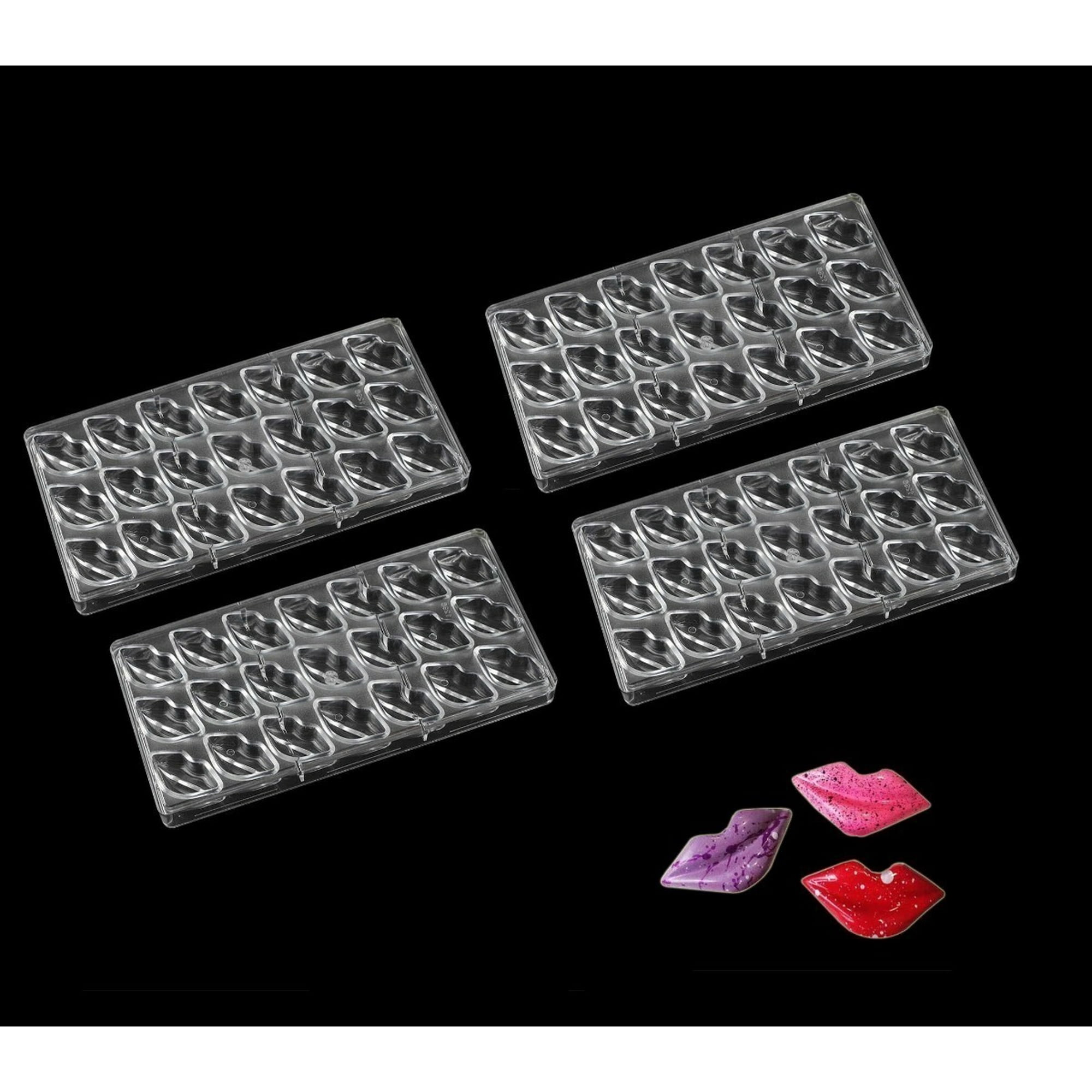 Genérico - Pack X4 Molde Chocolate Acrilico Moldes Chocolate Molde Beso