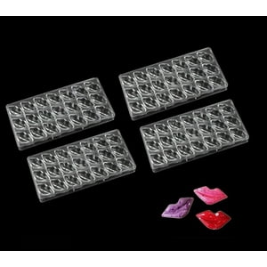 Genérico - Pack X4 Molde Chocolate Acrilico Moldes Chocolate Molde Beso