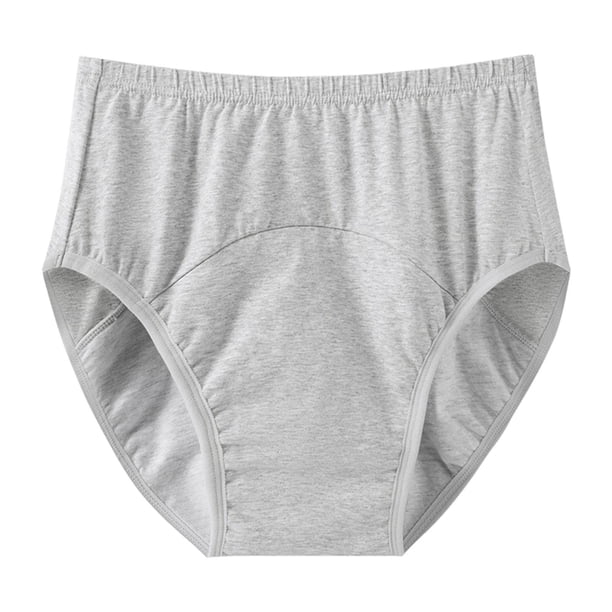 Pañales de tela para adultos, ropa interior protectora para la incontinencia, bragas de algodón reutilizables para mujeres, hombres y personas mayores Gris XXL