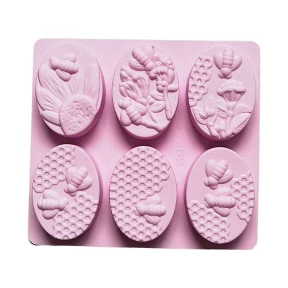 Molde De Abeja De Silicona Moldes De Panal Duraderos Para Hacer Velas Fondant Pudding Púrpura