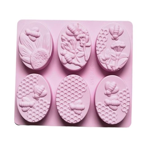 Bothyi - Molde De Abeja De Silicona Moldes De Panal Duraderos Para Hacer Velas Fondant Pudding Púrpura