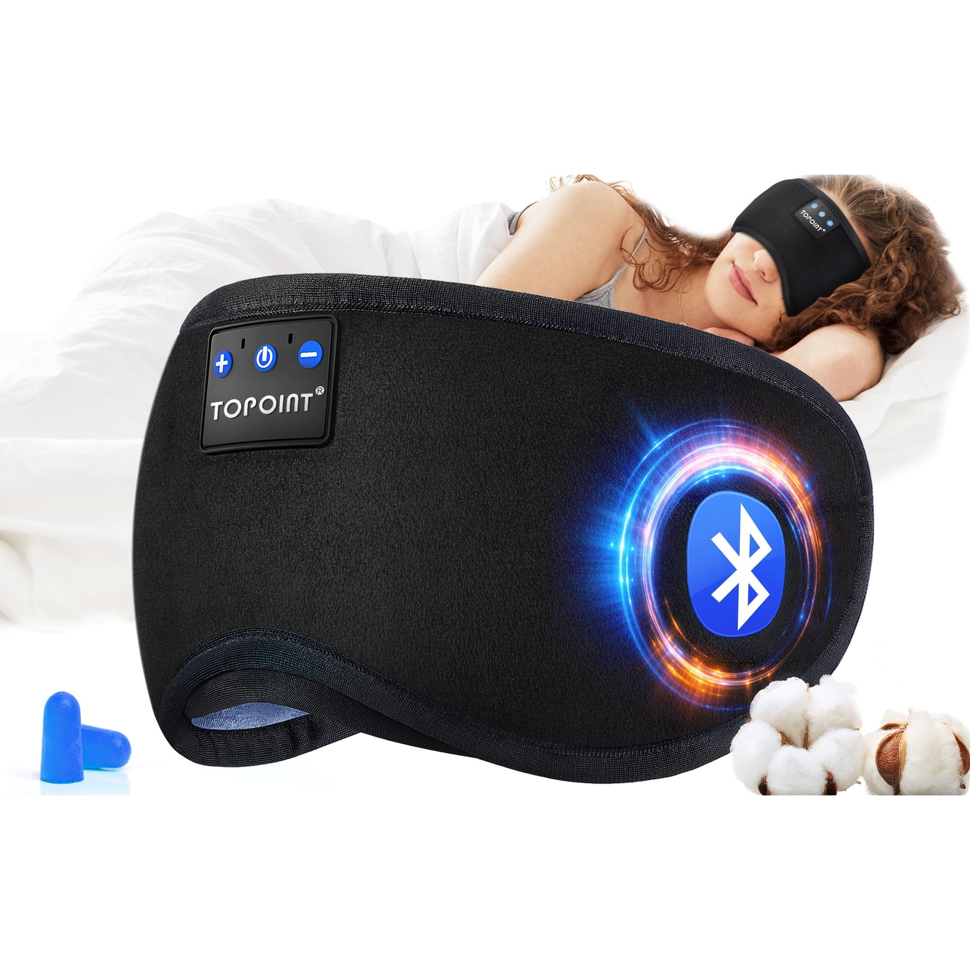 Máscara Para Dormir Con Bluetooth 5.2 Máscara Para Dormir Inalámbrica Topoint