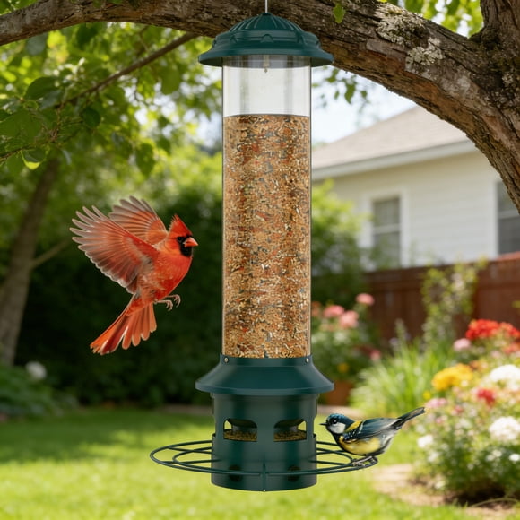 Comedero para pájaros WeefeEtc a prueba de ardillas, metal, capacidad de 1,8 kg