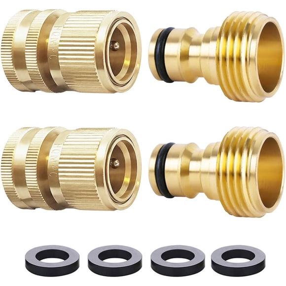 HQMPC Garden Hose Quick Connect Solid Brass Quick Connector