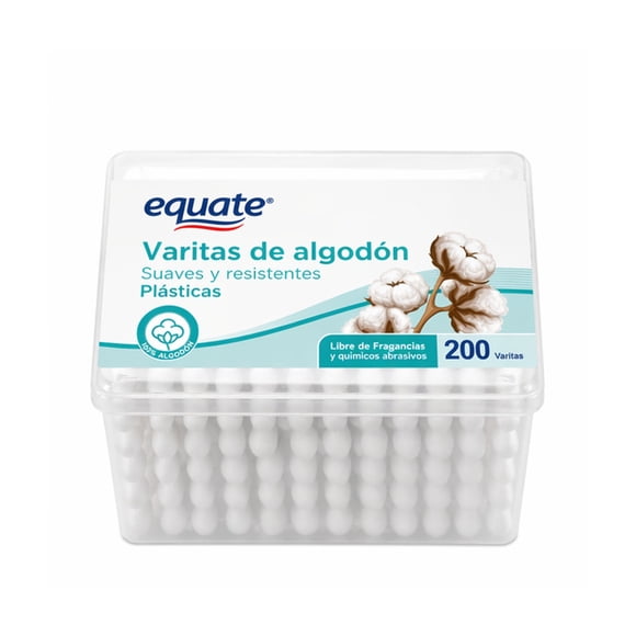 Varitas Plásticas de Algodón, 200 Un