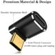 thumbnail image 2 of Adaptador USB C Auvipal Ángulo Recto 90 Grados Paquete 4 Negro, 2 of 3
