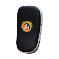 Magideal - Kick Muay Thai Kickboxing, Almohadilla Corporal Llamativa Para Patadas Curvas, Entrenamiento De Boxeo Mma Con Objetivo De Pie De Punzonado, Asas Blanco Negro 20X34Cm